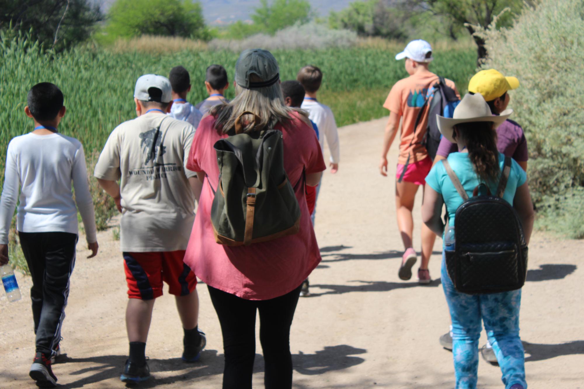 Photo of Students Walking at Sweetwater Wetlands