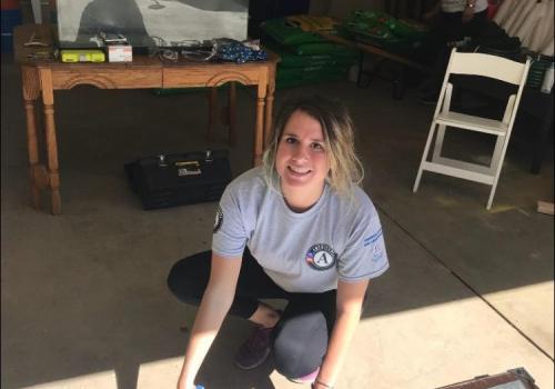 Photo of Tucson AmeriCorps Water Educator participating in a Day of Service